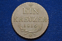 Ein kreuzer (Egy krajcár) 1816 O