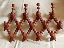 Fogas fa fali állítható méretű harmonika kalaptartós retro