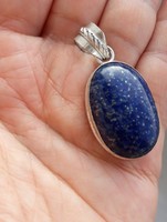 Nagyméretű lapis lazuli medál ezüst (925) foglalatban