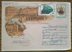 Régi levélboríték 2001 Románia papírrégiség Üdvözlet Romániából