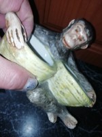 Antik majom só bors tartó restaurált a nyakán képeken látható