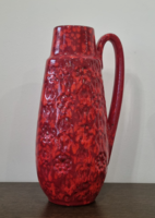Vintage Scheurich nagyméretű váza / kancsóváza plasztikus mintával- 34 cm