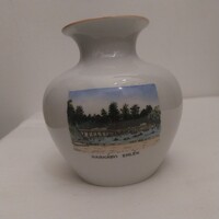 Ritka Zsolnay porcelán váza Harkányi Emlék