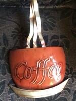 “Coffee” kávés dekoráció fémből