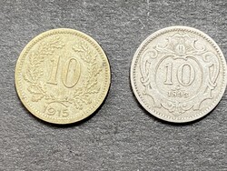 Ausztria 10 heller, 1893, 1915