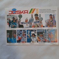FIS Sí Világkupa nyertesek a JOSKA kristall kristálygömbjével képeslap  bélyeggel, bélyegzéssel