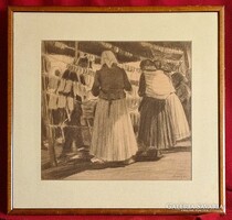 Borzásy Béla (1878 - 1947) : Piac 1912 (2)