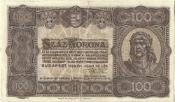 100 korona 1923 Pénzjegynyomda 2.