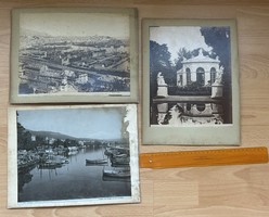 3 darab Olaszország nagyméretű fotó - Genova / Abbazia / Pegli (1900-1920 közötti)