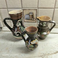 Retro festett kerámia kancsó 3 db eladó!