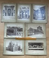 7 darab Milánó - Olaszország nagyméretű fotó (1900-1920 közötti)