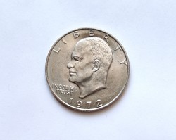 Ritka! Liberty - Eisenhower, nagyméretű 1 Dollár 1972.