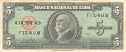 5 peso pesos 1960 Kuba 2.