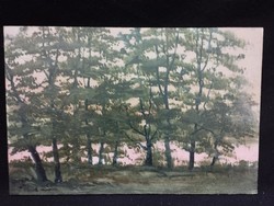 Turcsán Miklós - Naplemente olaj, farost festmény 20x30 cm