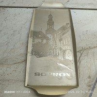 Retro fém tálca, kínáló SOPRON felirattal  eladó!