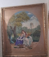 Óriási antik tűgoblein 140cm×125cm