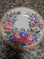 Városlőd virágmintás fali tányer 16,5 cm