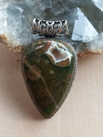 Óceán Jáspis 925 Sterling ezüst medál