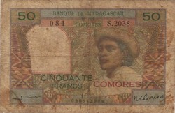 50 frank francs 1963 Madagaszkár és Comores Comore szigetek