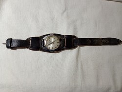 Óra férfi karóra kézi RAKETA mechanikus felhúzós 33mm retro USSR bőr óraszíj