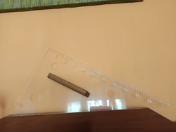 Tanári iskolai tábla plexi vonalzó