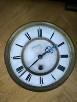 Antik minta óra mini óra 1 súlyos óra szerkezet, Ónémet, Biedermeier hegedű tok flamand tokban