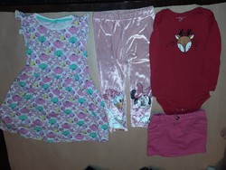 98-as kislány szett,  farmerszoknya,  Disney leggings,  body, nyári ruha, Alkudható