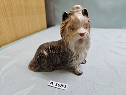 A1084 Ukrán porcelán Yorkshire terrier 14x14 cm