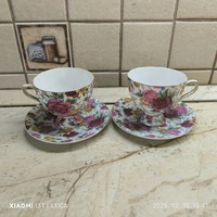 Retro virágos  kapuccinos pohár 2db eladó!