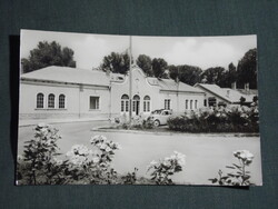 Képeslap,Balatonszemes,Vasútállomás látkép részlet,Posta múzeum alkalmi bélyegzés, 1965-
