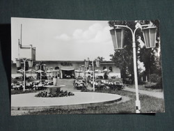 Képeslap,Balatonszemes,Vigadó bár étterem látkép részlet, 1962-