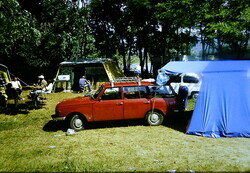 Régi diakép kempingezés az 1970es években Wartburggal