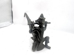 Ópium pipa bronzból, kinai, antik, 20 cm-es nagyságú. 7398