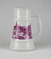 1U187 Jelzett fehér Alföldi porcelán söröskorsó 17 cm
