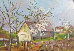 Bánfi -  "Szentendrei kert.."  - (olaj,karton, 23×33 cm)