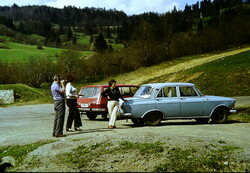 Régi diakép Moszkvics és Wartburg 1970es évek