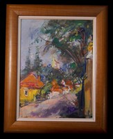 FK/533. – Séday Éva – Utcarészlet templommal