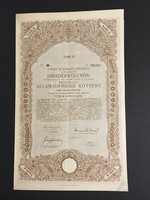 Magyar Korona Országai Államadóssági Kötvény 5000 Koronáról