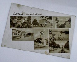 Régi balatoni  képeslap,  Balatonboglár 1950-es évek