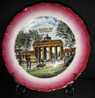 Schedel Bavaria porcelán dísztányér aranyozott széllel - Berlin