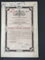 Magyar Korona Országai Államadóssági Kötvény 1000 Forintról Aranyban
