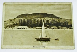 Régi balatoni  képeslap Badacsony 1940-es évek