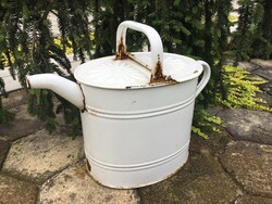 Vintage enameled watering can