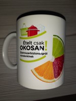 Ételt csak okosan Nébih porcelán bögre, új