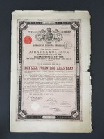Magyar Korona Országai Államadóssági Kötvény 1000 Forintról Aranyban