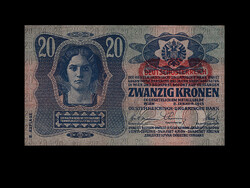 UNC-BEN 20 KORONA! - 1913 II. KIADÁS - BÉLYEGZŐVEL