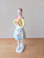 Nagyon ritka - Hollóházi bujáki táncos porcelán figura - ritka festéssel