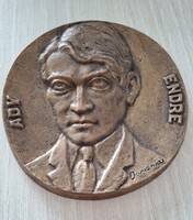 Domonkos Béla  Ady Endre" bronz-plakett 10,5 cm