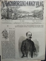 MN015/565  Vukovics Sebő (1811–1872)   politikus és államférfi  -eredeti fametszet és cikk 1872