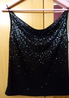 XL Nöi Glitteses Fekete  Felsö Top